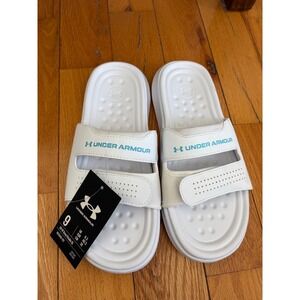 Under Armour Women's Ansa Studio Slide Sandals Size 9 White NWT